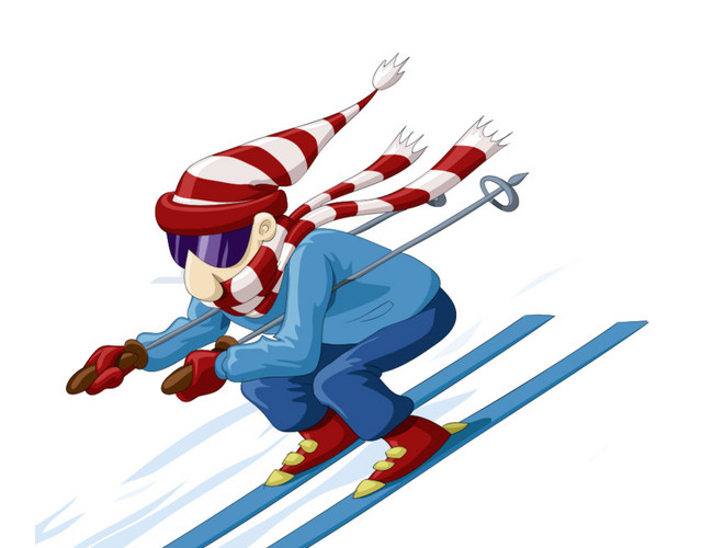滑雪体育运动矢量素材