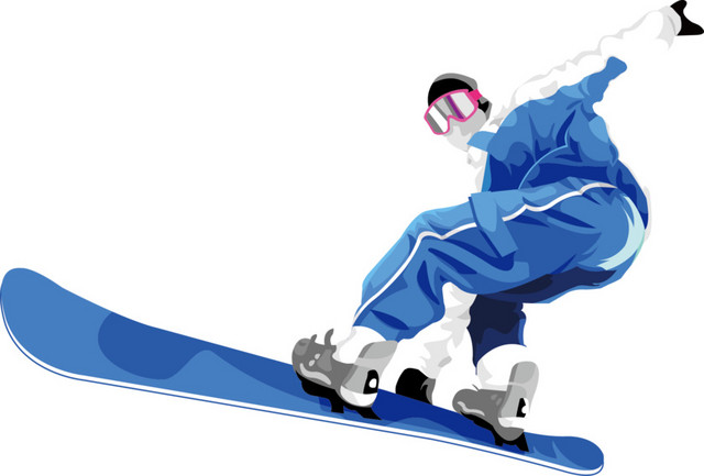 滑雪体育运动矢量素材