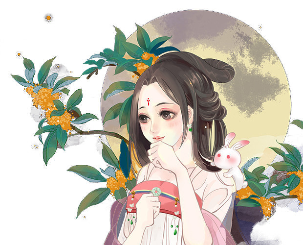 卡通人物玉兔装饰