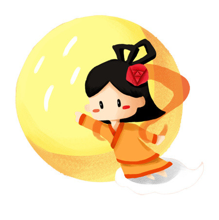 卡通月亮嫦娥
