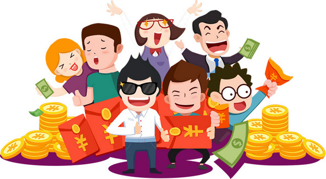 卡通人物红包素材