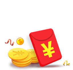 卡通金币红包素材