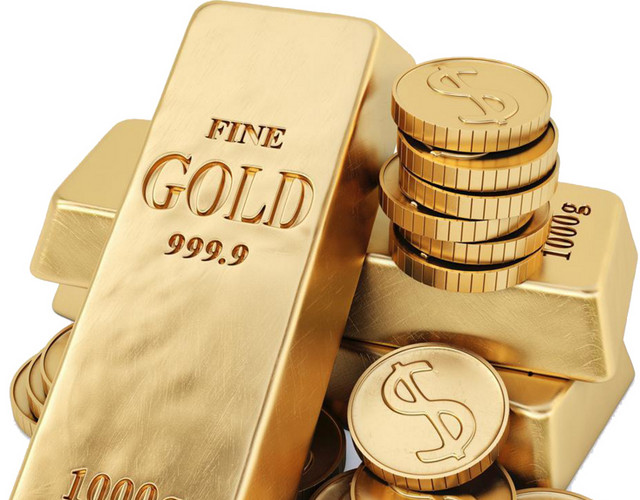 金币金条金块矢量元素