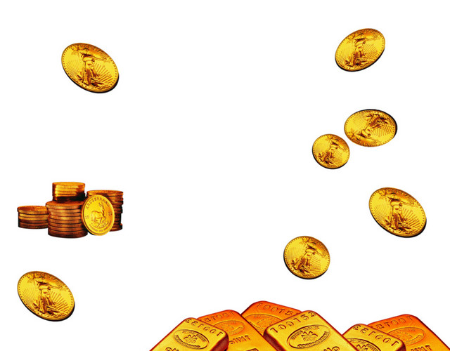 金币金条金块矢量元素