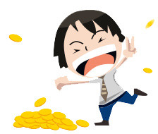 人物金币矢量素材