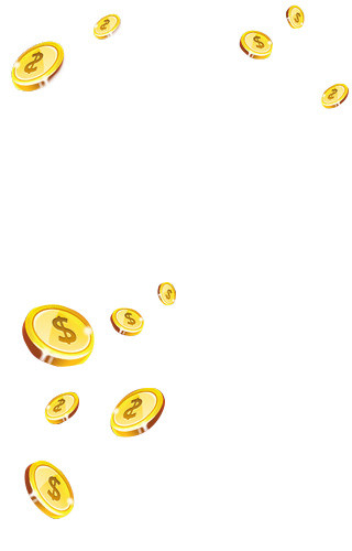 漂浮金币素材