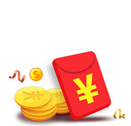 卡通金币红包素材