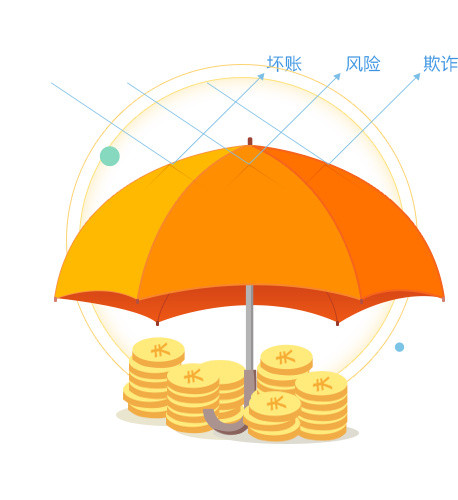 保护伞金币矢量素材