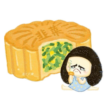 韭菜月饼卡通人物