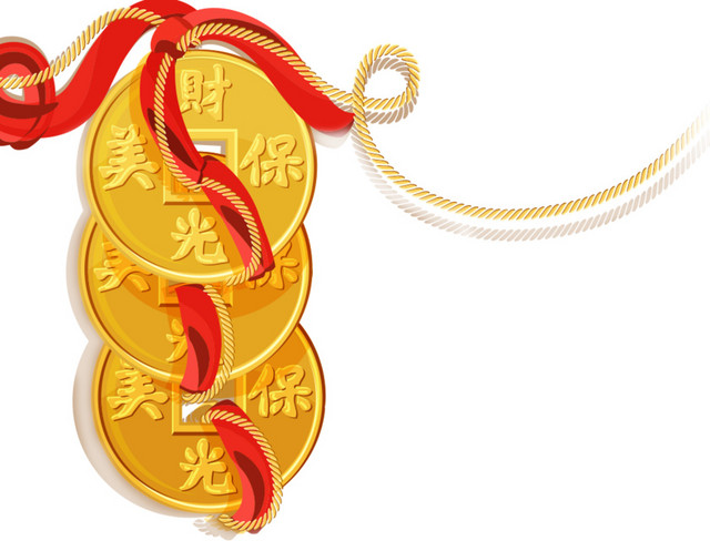 铜钱串素材