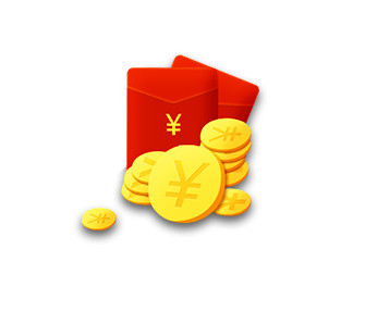 卡通金币红包素材