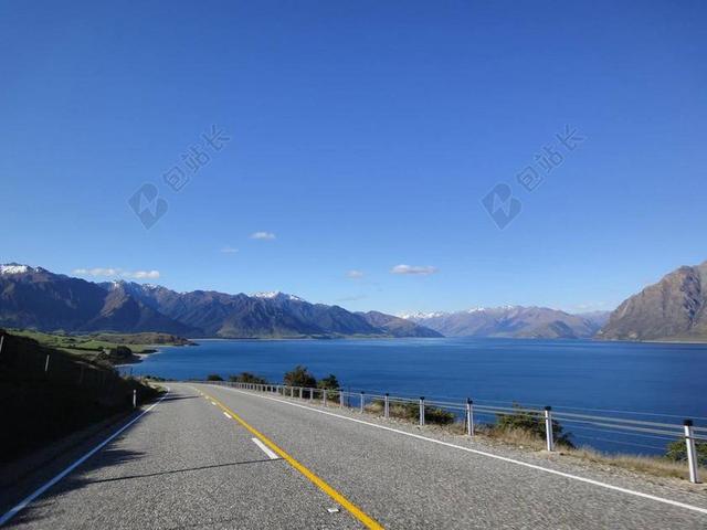 道路户外山路山岛背景图片