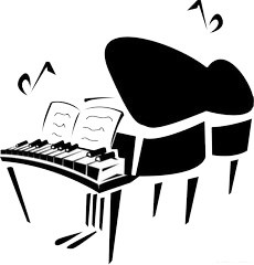 手绘乐器钢琴音乐音符素材