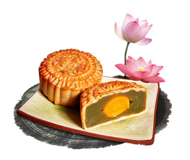 中秋月饼荷花装饰