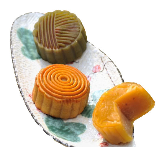 月饼盘子中秋节矢量