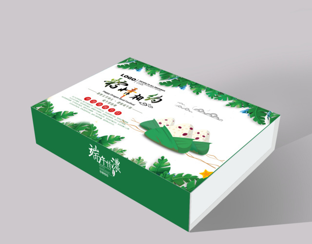 绿色端午节粽情端午粽子礼盒佳节礼物包装设计