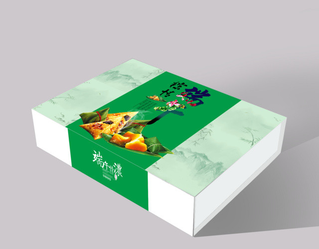 绿色中国风端午节粽子礼盒传统佳节礼物包装设计