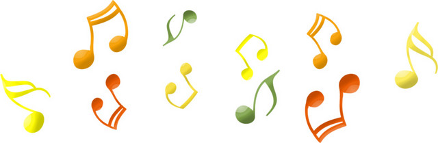 彩色音符矢量素材