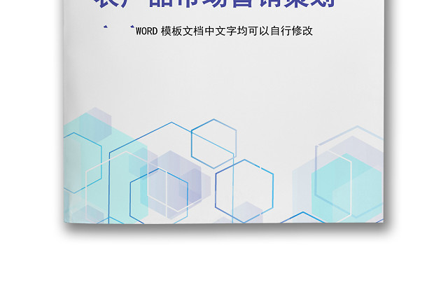 彩色简约商务农产品营销策划方案销售计划WORD模板