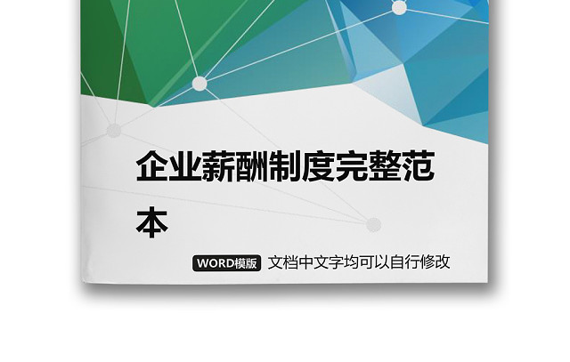 黑白简约企业薪酬制度完整范本工资标准WORD模板