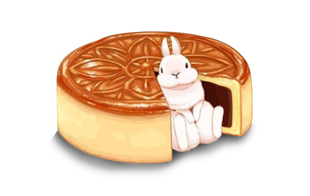 月饼兔子素材