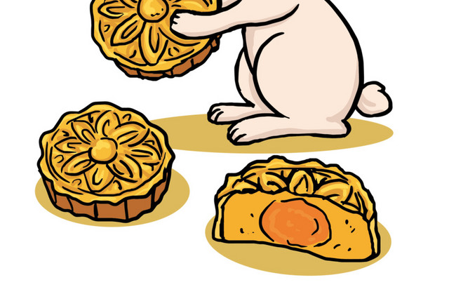 祥云玉兔月饼装饰