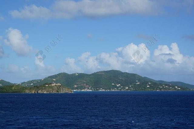 英属维尔京群岛 海外 岛 海 天空 夏季 旅行 性质 水