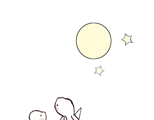 手绘月亮玉兔简笔画