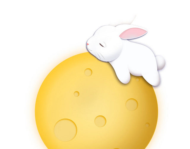 月亮玉兔兔子