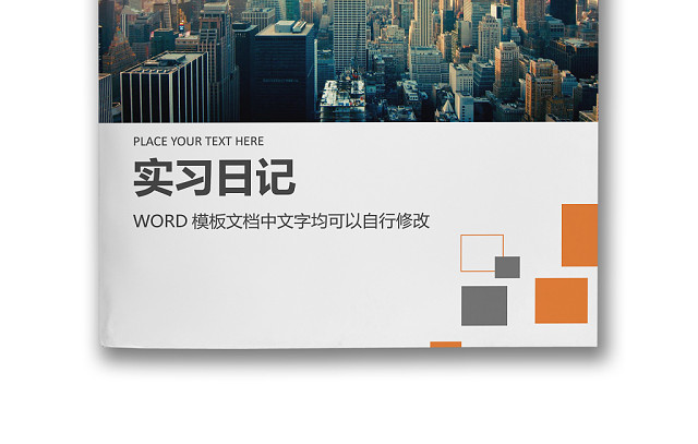 彩色简约正式学校公司实习日记实习记录实习心情WORD模板