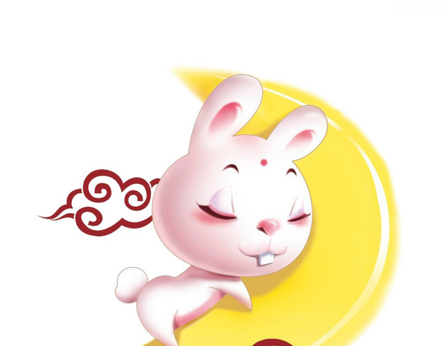 中秋玉兔祥云装饰