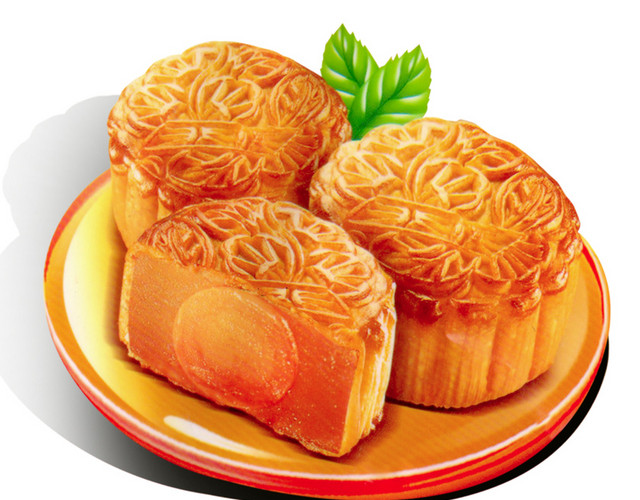 中秋节月饼装饰盘子