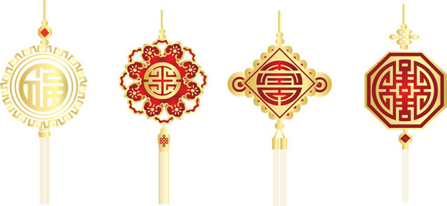 中国风传统中国结装饰素材