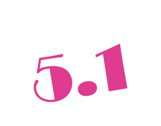 粉色51字体设计卡通素材
