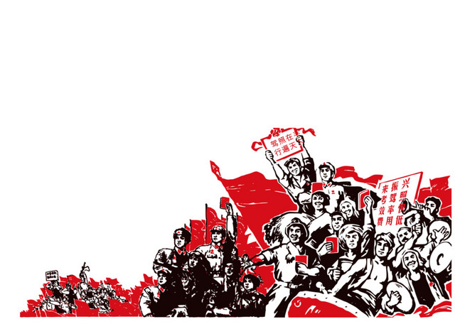 手绘劳动人民海报插画素材