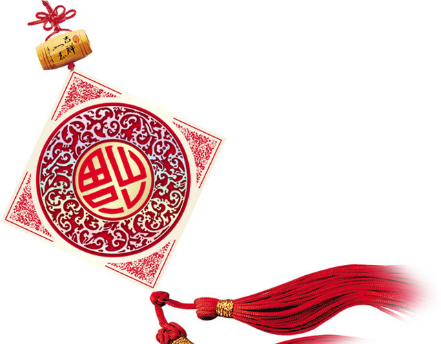 彩色中国风传统中国结装饰素材