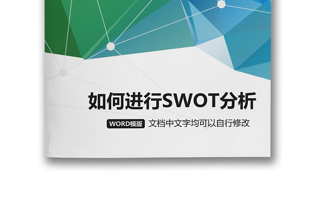 彩色简约正式如何进行SWOT分析行业分析WORD模板