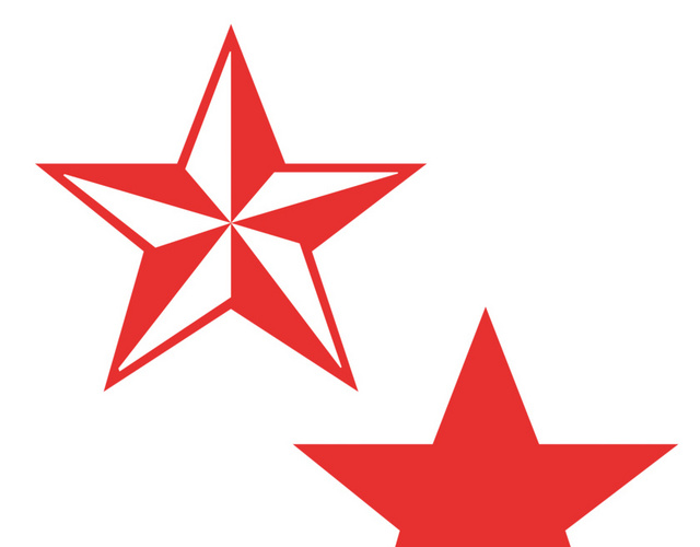 简约红色五角星素材