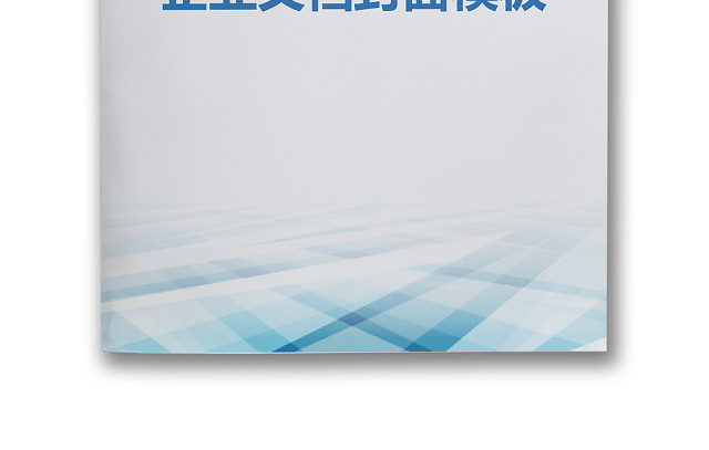 企业文档简约商务封皮模板