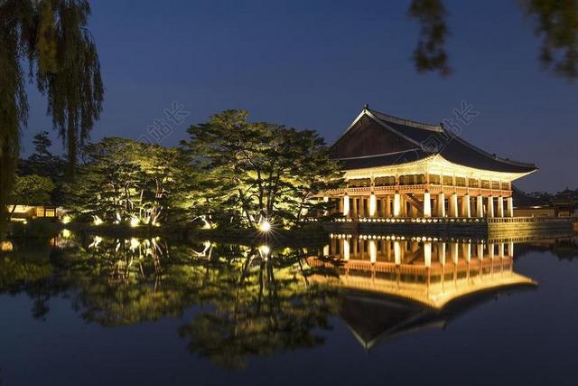 景观 旅行 日落 韩国 景福宫 夜 NIGHTLAKE 水