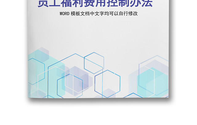 彩色简约公司员工福利费用控制方法WORD模板