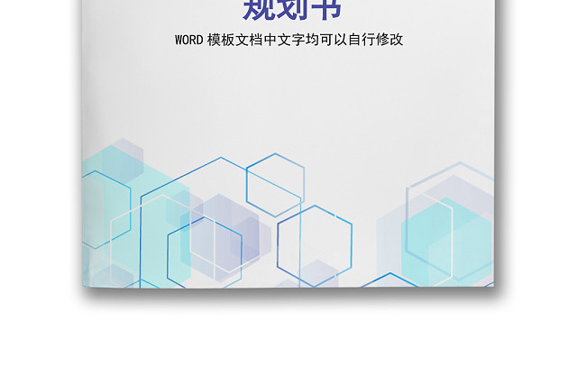 彩色简约正式公司规划书计划书WORD模板