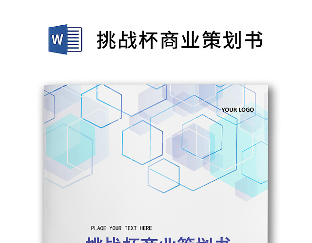 简约正式公司挑战杯商业策划书商业计划书WORD模板