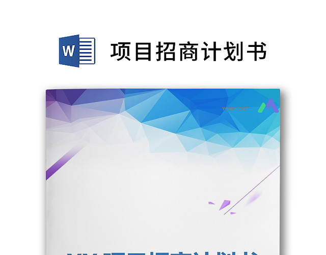 黑白简约正式公司项目招商计划书WORD模板