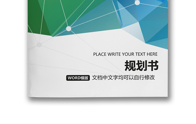 彩色简约正式公司规划书计划书WORD模板