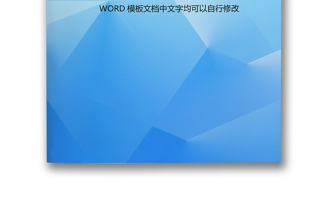 酷炫几何大气简约线条企业文档封面WORD模板