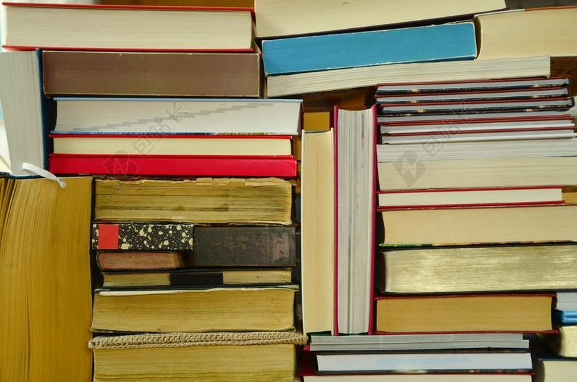 书籍纹理堆积的书籍背景图片