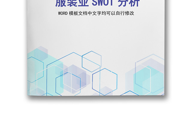 彩色简约正式服装业SWOT分析行业分析WORD模板