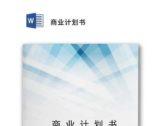 蓝色简约大方美国商业计划书WORD模板