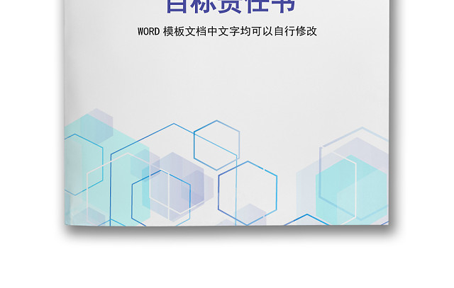 简约正式目标责任书公司目标部门目标书计划书WORD模板